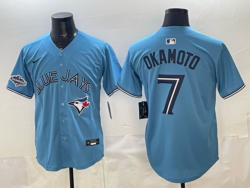 Men 2026 Toronto Blue Jays #7 Okamoto Light Blue Game Nike MLB Jersey style 006
